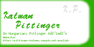 kalman pittinger business card